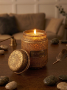 la candale for home decor with red itams